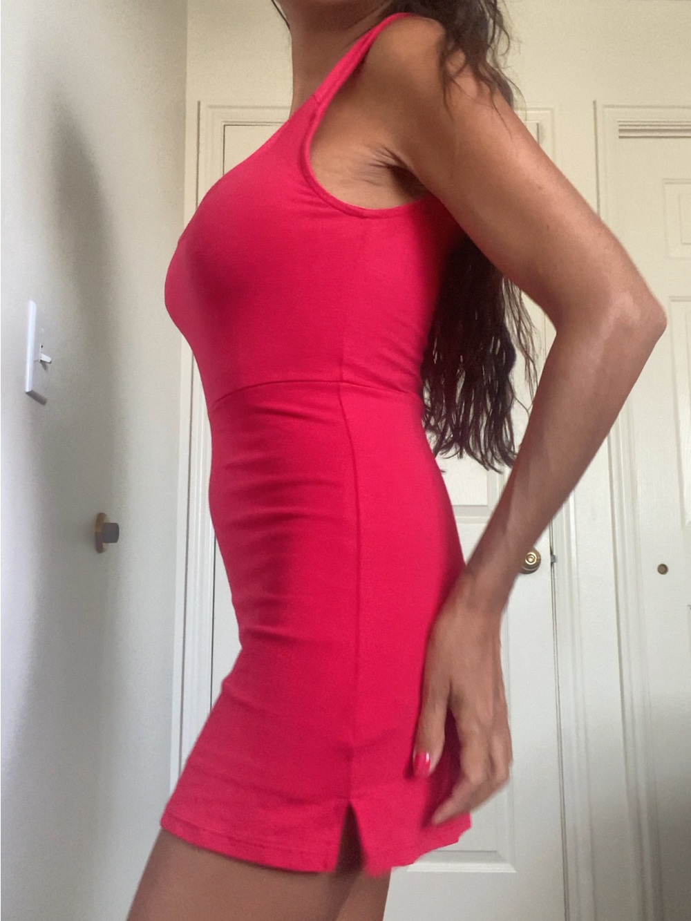 Red Tank Skort Dress